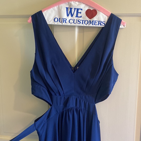 ASOS Side Cut-Out Maxi Gown Dress in Navy US 8 - Picture 6 of 6